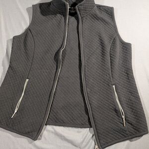 Karen Scott Black Quilted Vest